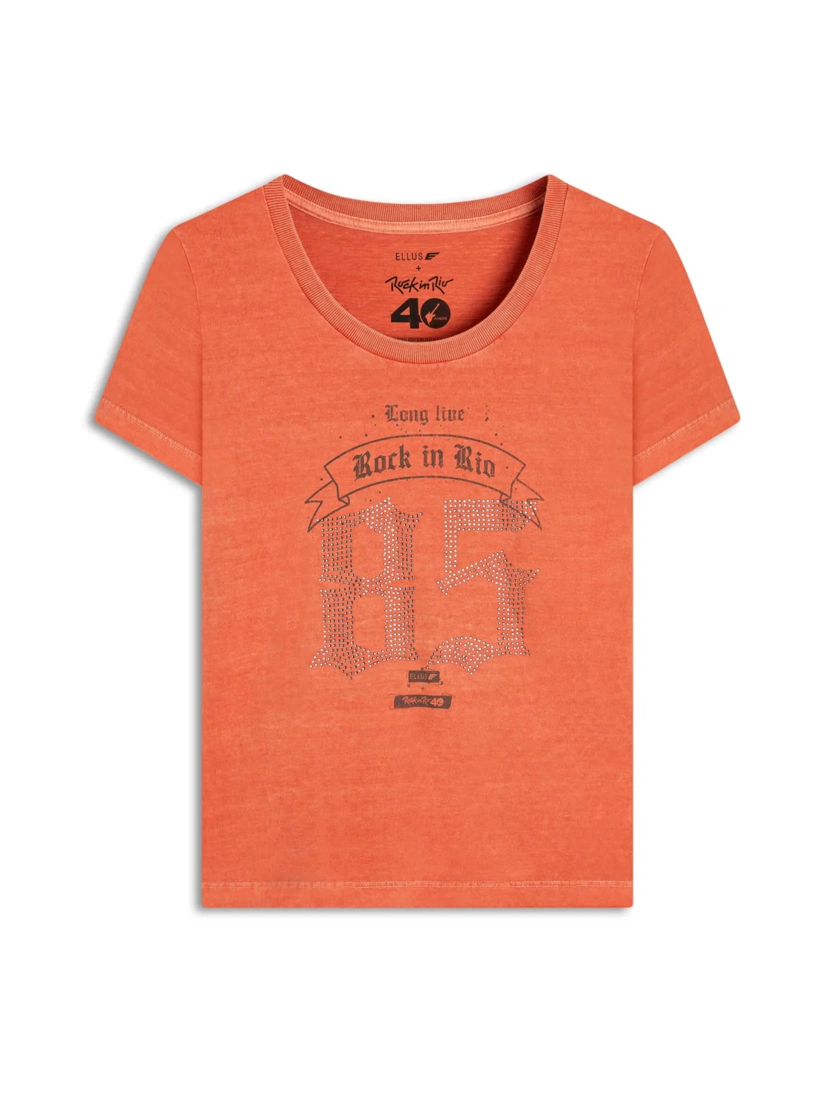 Blusa Washed Long Live Rock In Rio Cereja — imagem 1