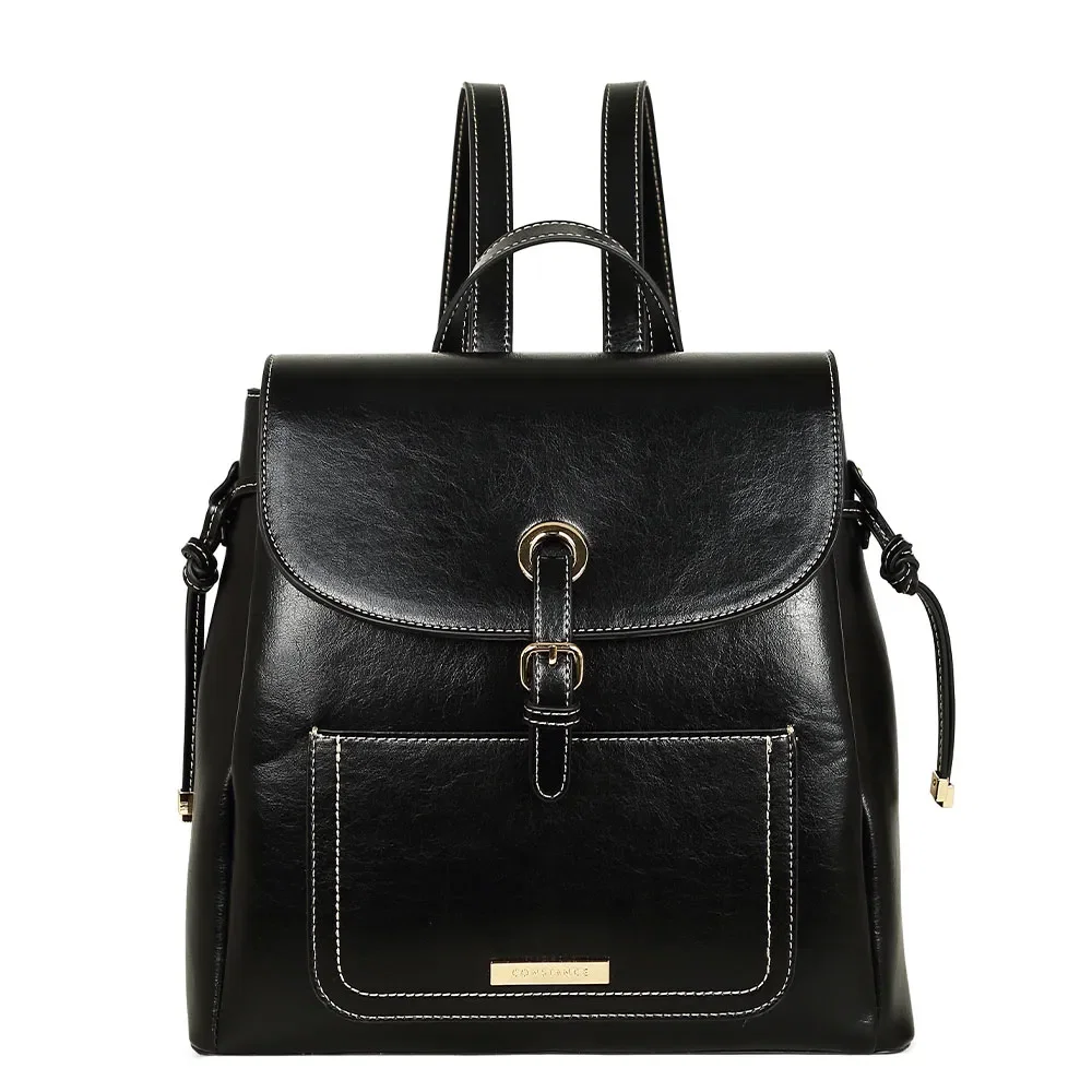 Bolsa Mochila Fivela Preta