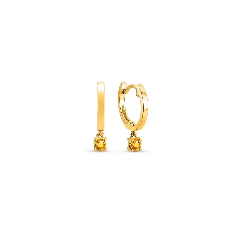Argola Cores em Ouro Amarelo 18k com Citrino, 16,6mm — imagem 1