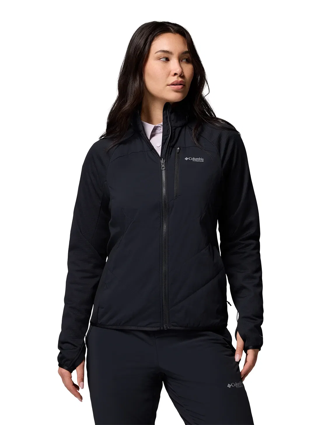 Jaqueta Fleece Columbia Feminino Arctic Crest™ Hybrid Full Zip — imagem 1