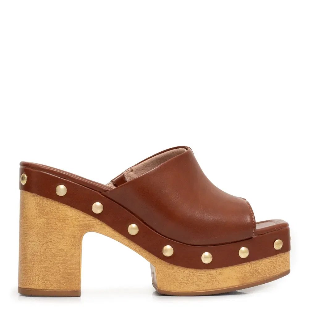 Tamanco Clog Caramelo