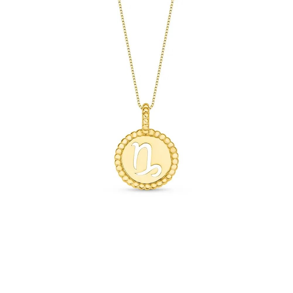 Pingente Signo Capricórnio em Ouro Amarelo 18k, 15mm — imagem 1