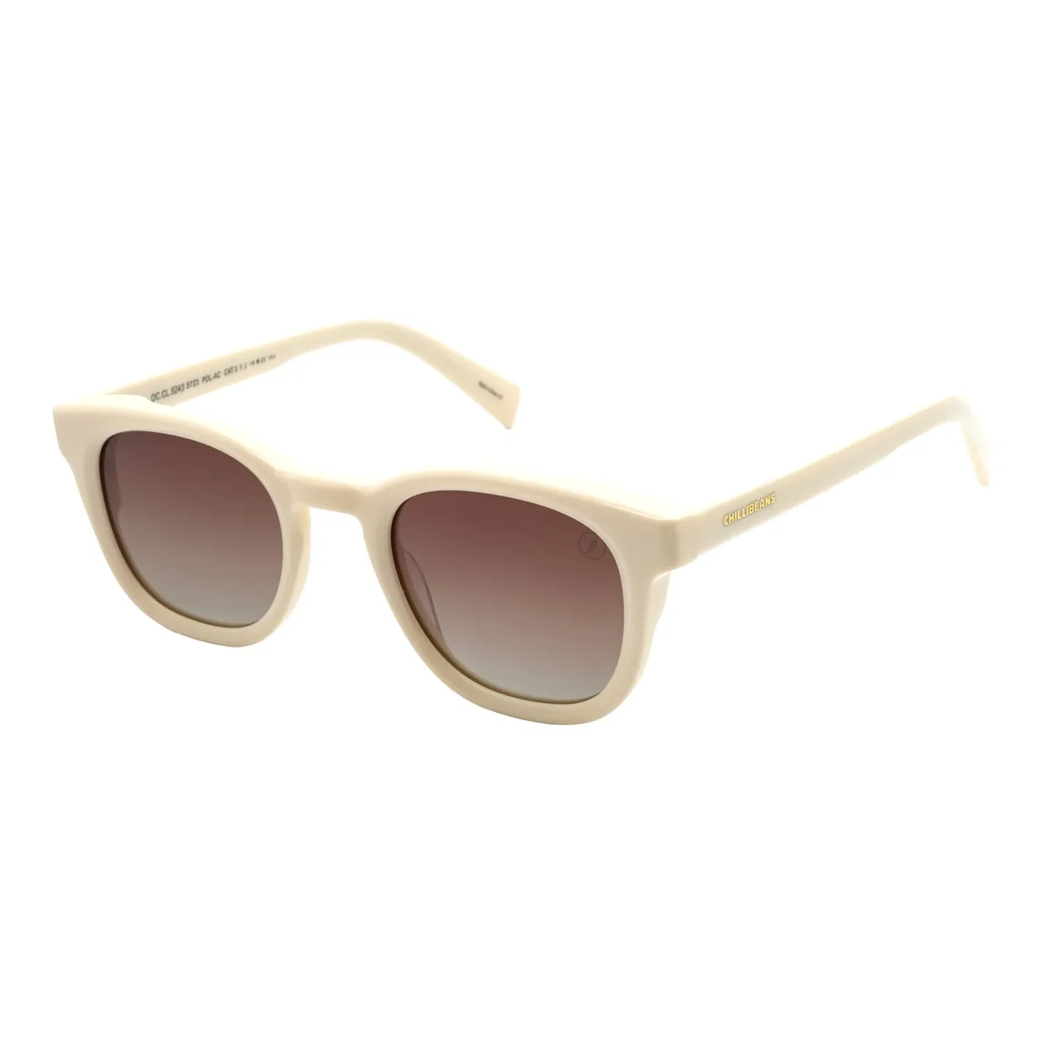 Óculos de Sol Feminino Chilli Beans Redondo Polarizado Degradês Marrom — imagem 1