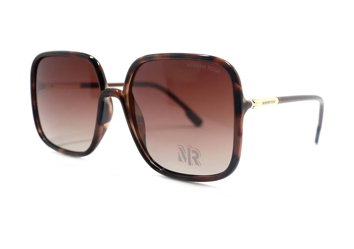 Óculos Morena Rosa Quadrado Haste Metal Marrom