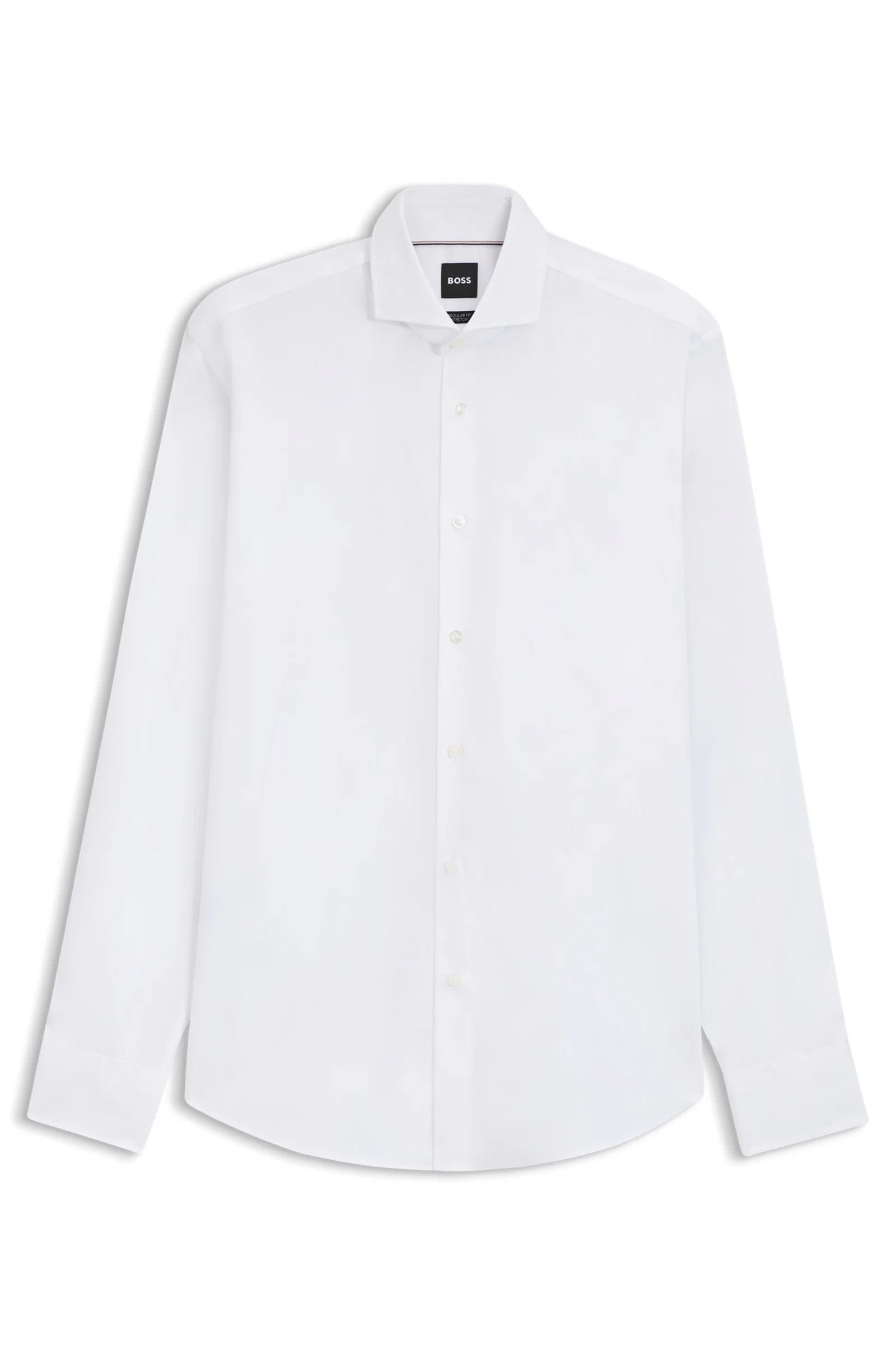 Camisa Regular Fit Em Sarja De Algodão