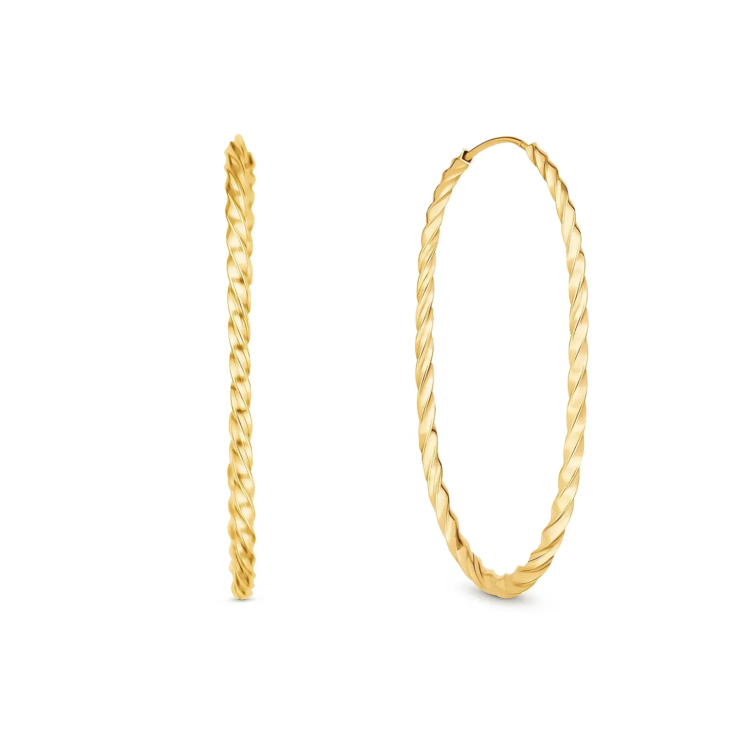 Argola Oval em Ouro Amarelo 18k, 40mm — imagem 1