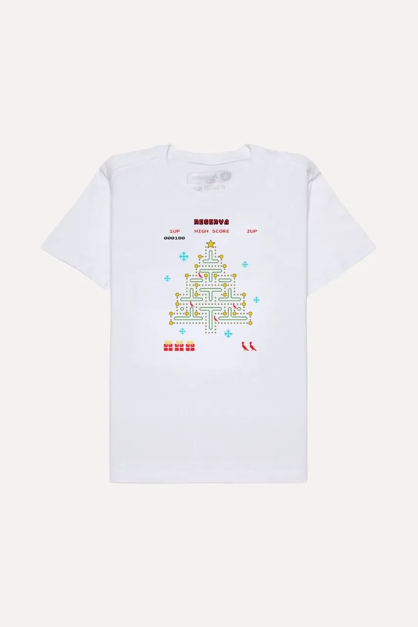 Camiseta Mini Estampa Xmas Game Tree