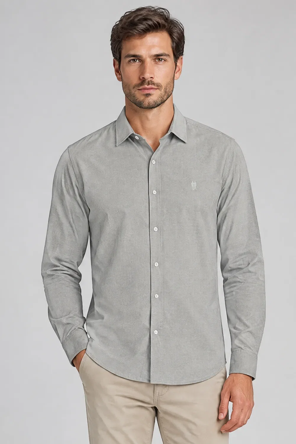 Camisa Manga Longa Masculina Parma Polo Wear Off White