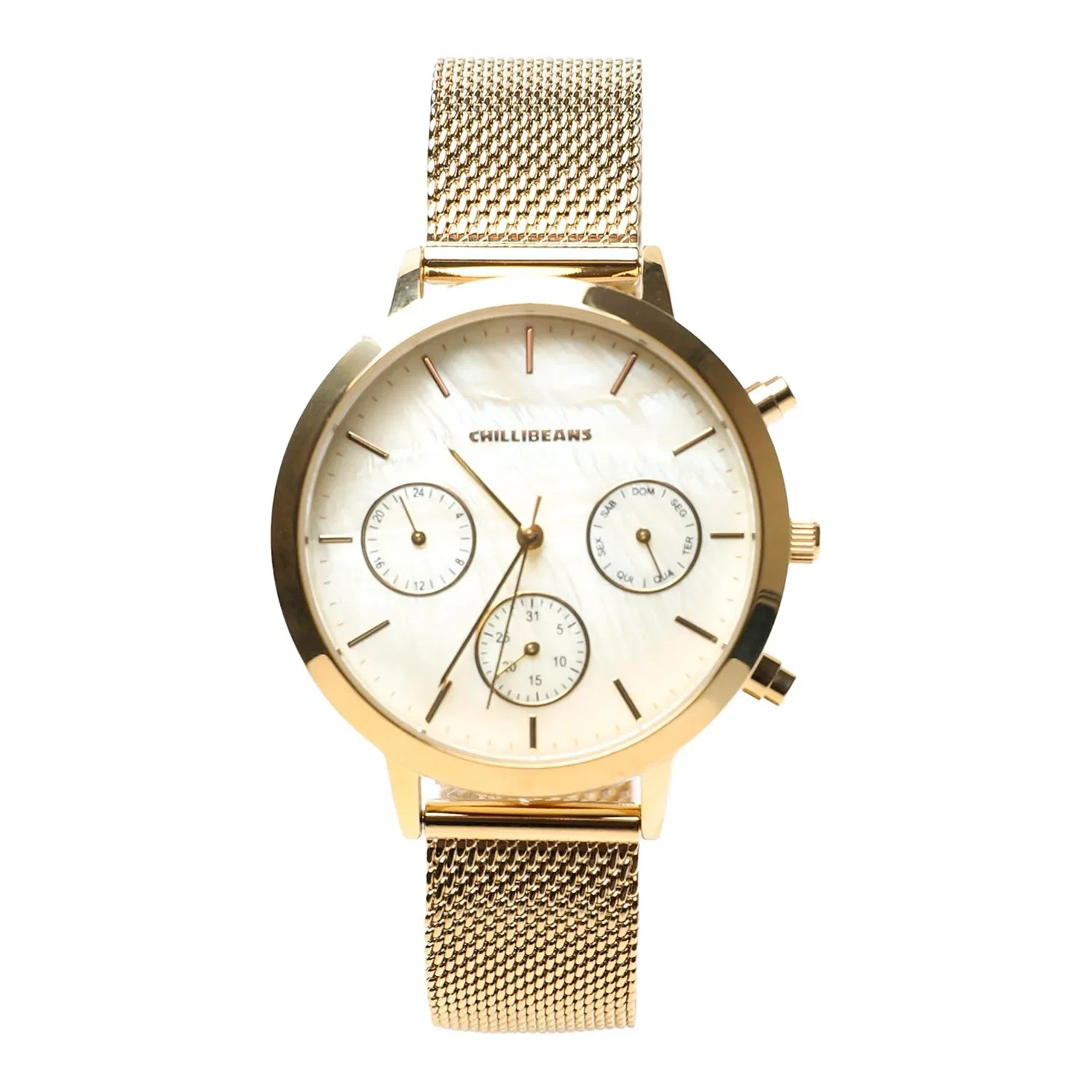 Relógio Analógico Feminino Chilli Beans Casual Dourado — imagem 1