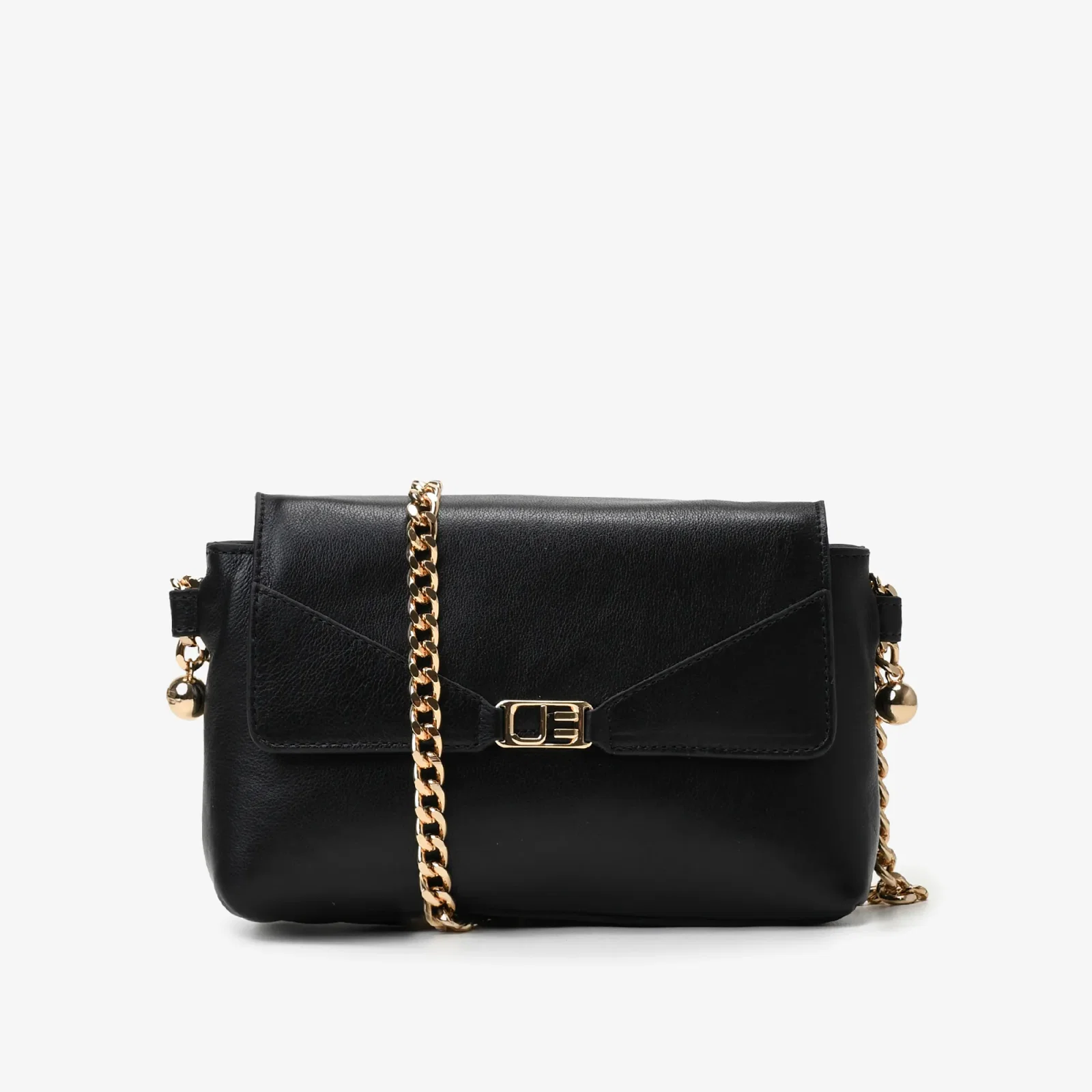 Bolsa Transversal Preto Couro
