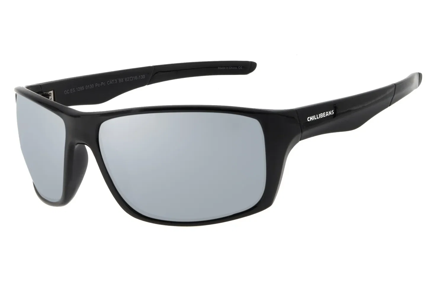 Óculos de Sol Masculino Chilli Beans Performance Preto Brilho — imagem 1