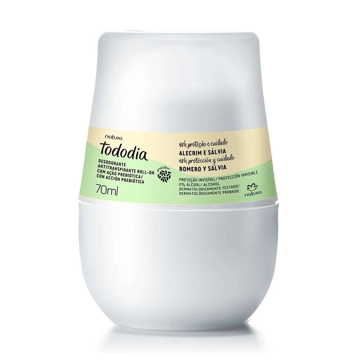 Desodorante Antitranspirante Roll on Tododia Alecrim e Sálvia 70 ml — imagem 1