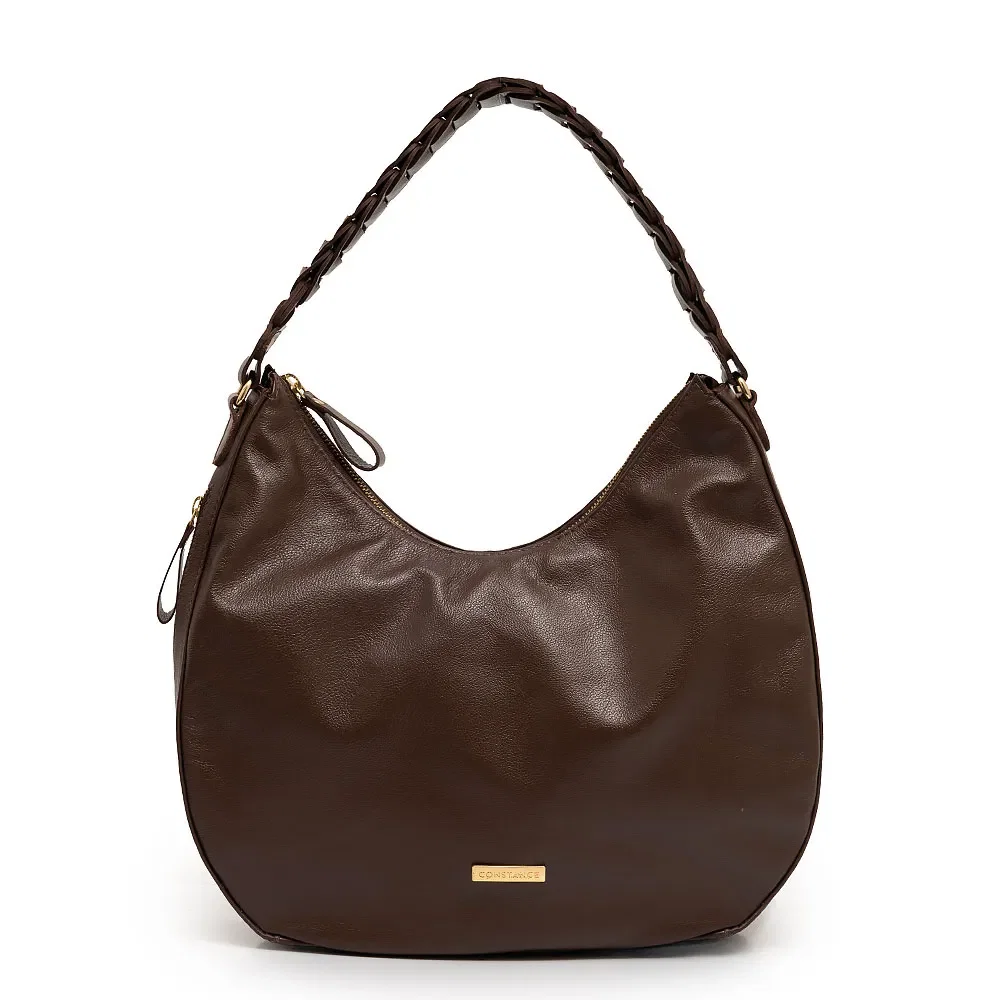 Bolsa Hobo Alça Artesanal Café — imagem 1