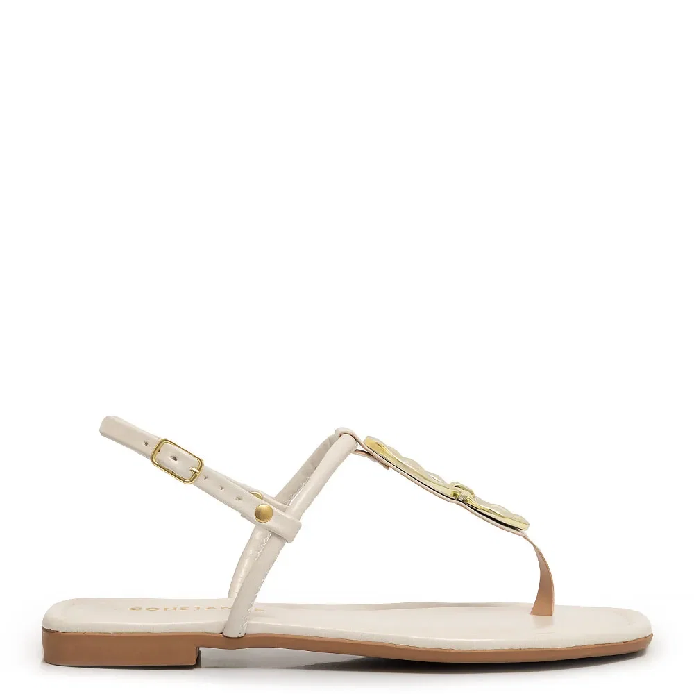 Rasteira Off White Enfeite