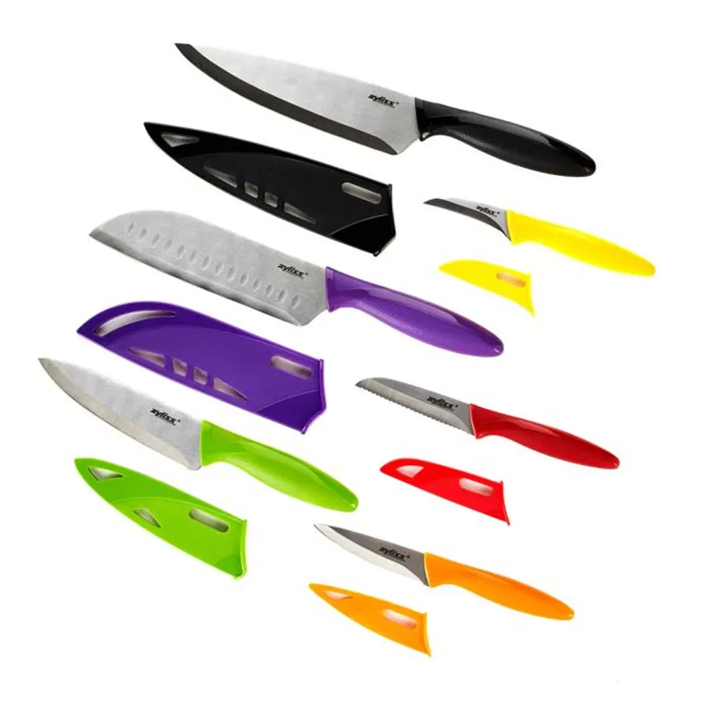 Conjunto de 6 Facas em Aço Inox com Capa Colorida Zyliss — imagem 1