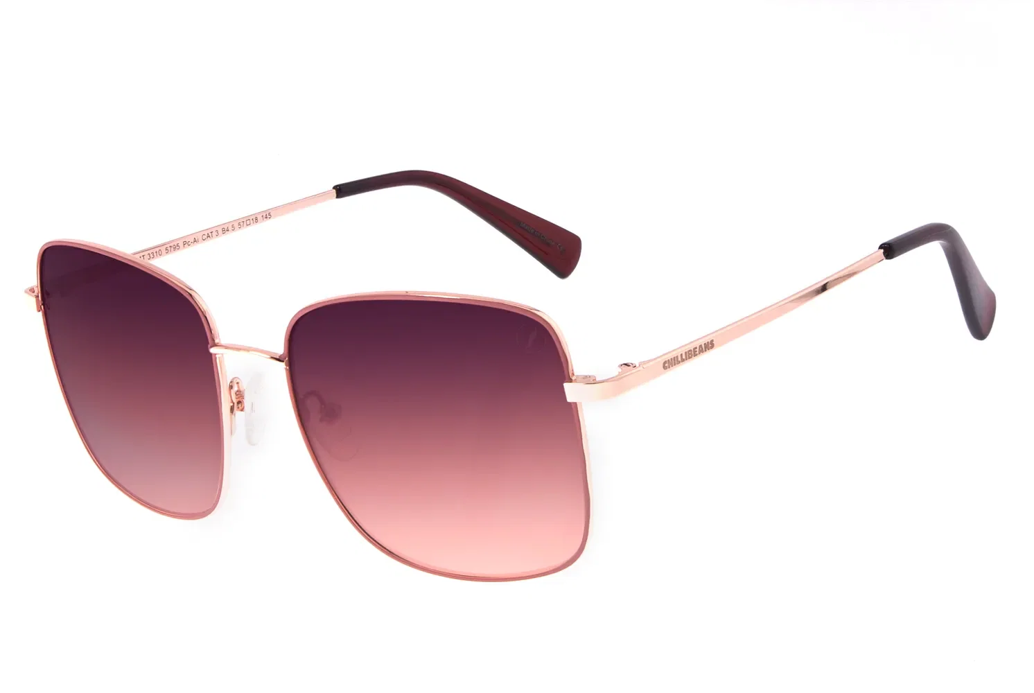 Óculos de Sol Feminino Chilli Beans Quadrado Rosé — imagem 1