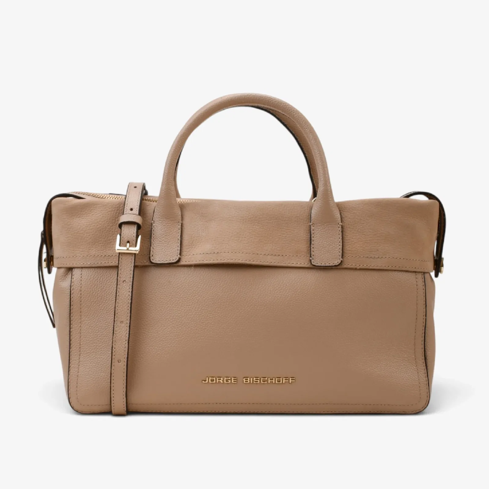 Bolsa Tote Nude Areia Couro