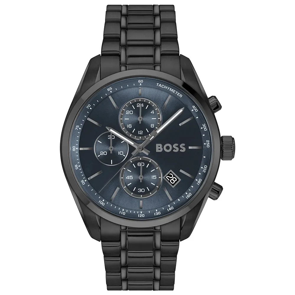 Relógio Boss Grand Prix 44 Masculino em Aço Preto 1514314