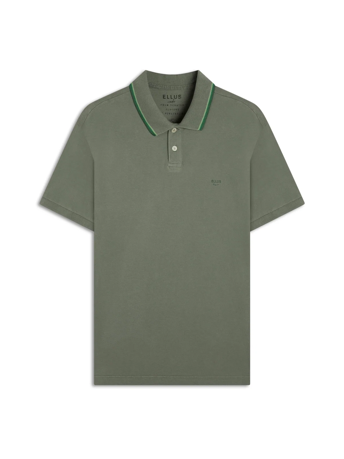 Polo Piquet Washed Ellus Frisos Classic Verde Army — imagem 1