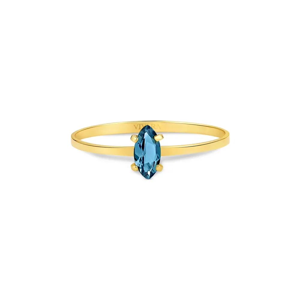 Anel Gold Blue em Ouro Amarelo 18k com Topázio London — imagem 1