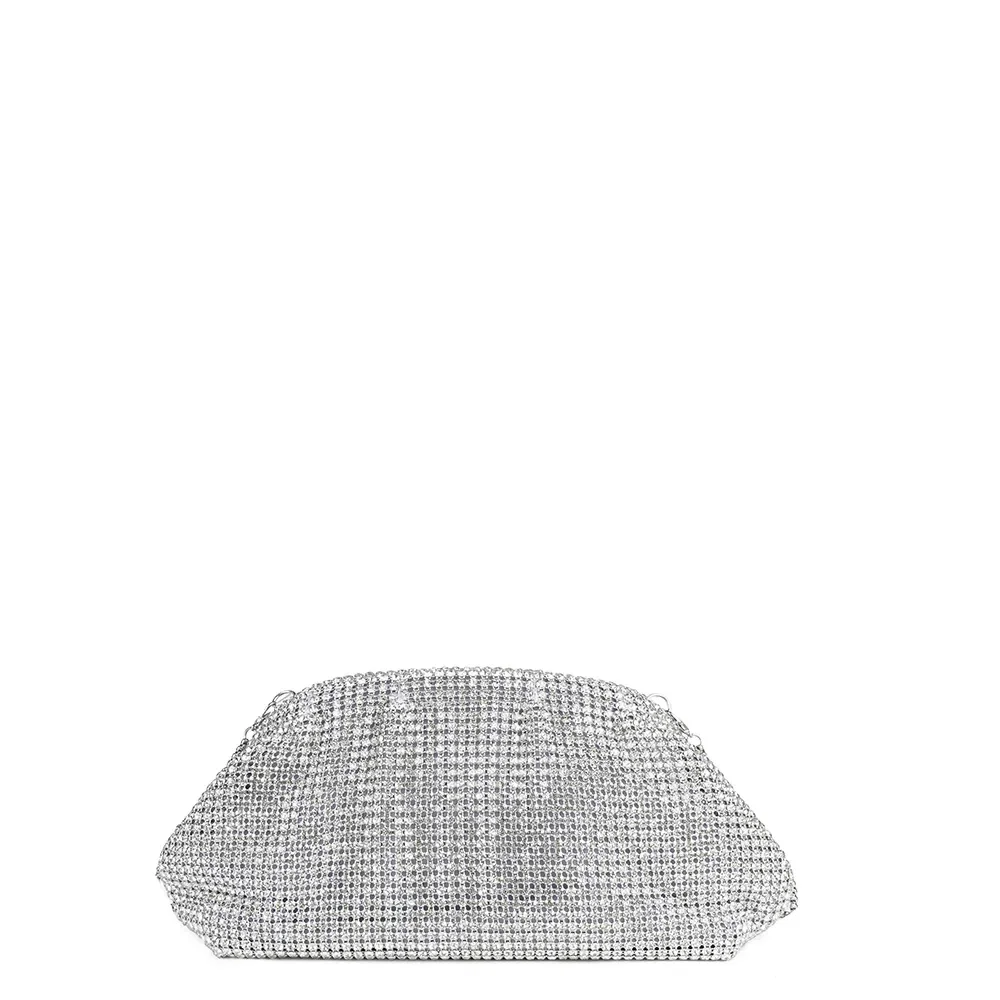 Clutch Franzida Strass Prata
