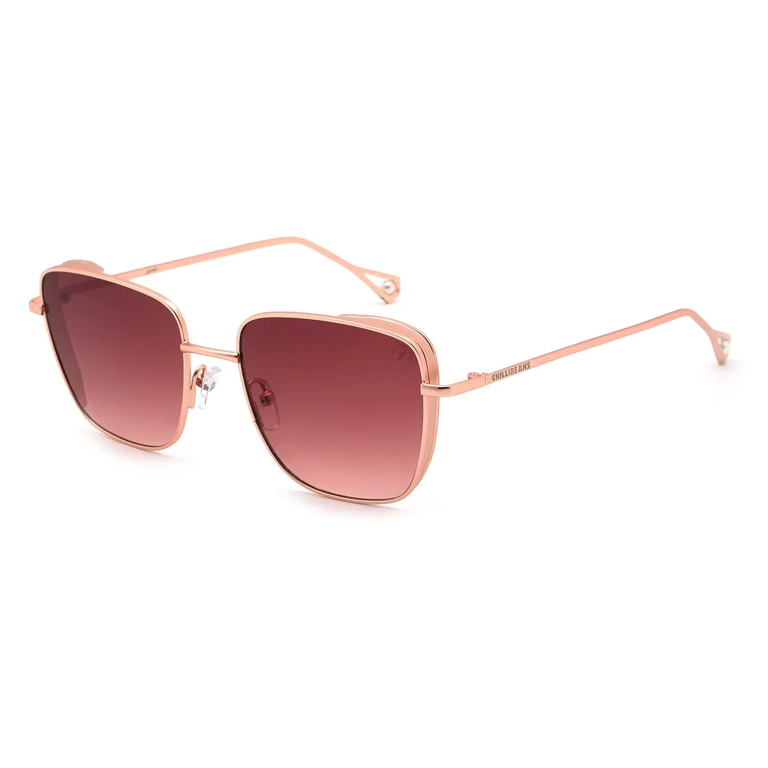 Óculos de Sol Feminino Ludmilla Quadrado Degradê Rosé — imagem 1