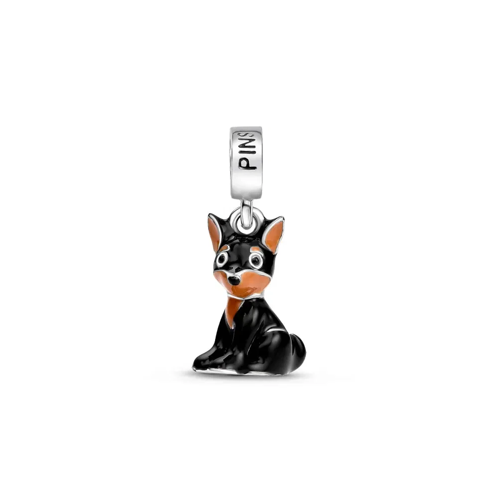 Pingente Life Animal Pinscher em Prata 925 com Esmalte — imagem 1