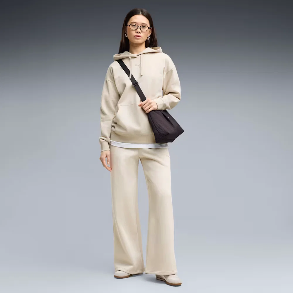 Calça Wide Leg Fleece Essentials Cat Feminina