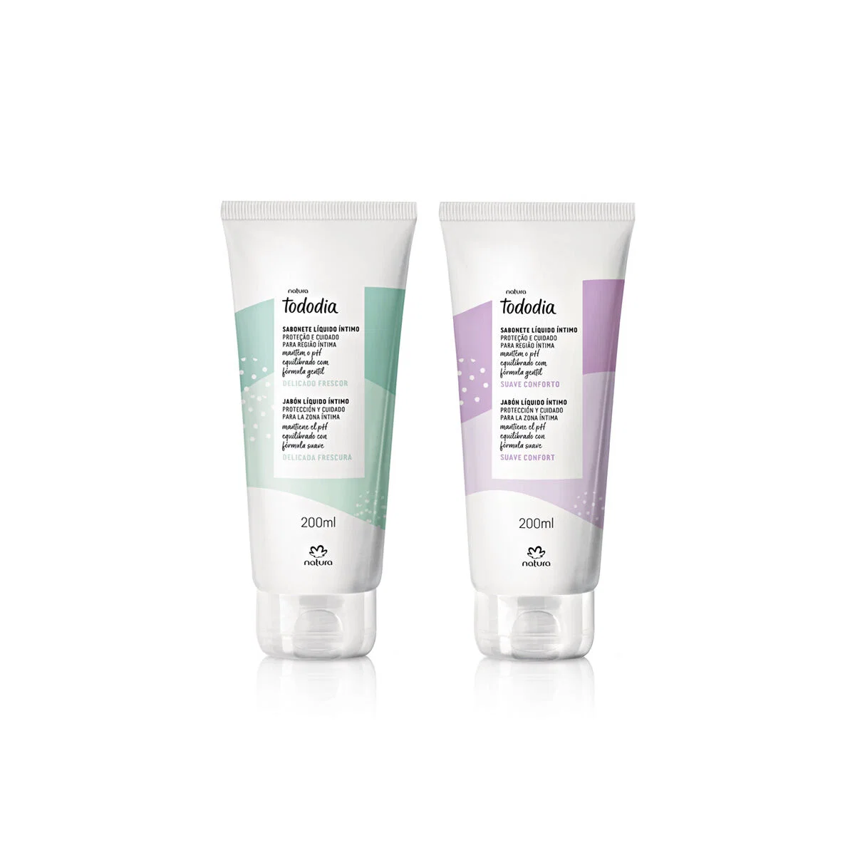 Kit Sabonete Líquido Íntimo Tododia Suave Conforto e Delicado Frescor 2 produtos de 200 ml