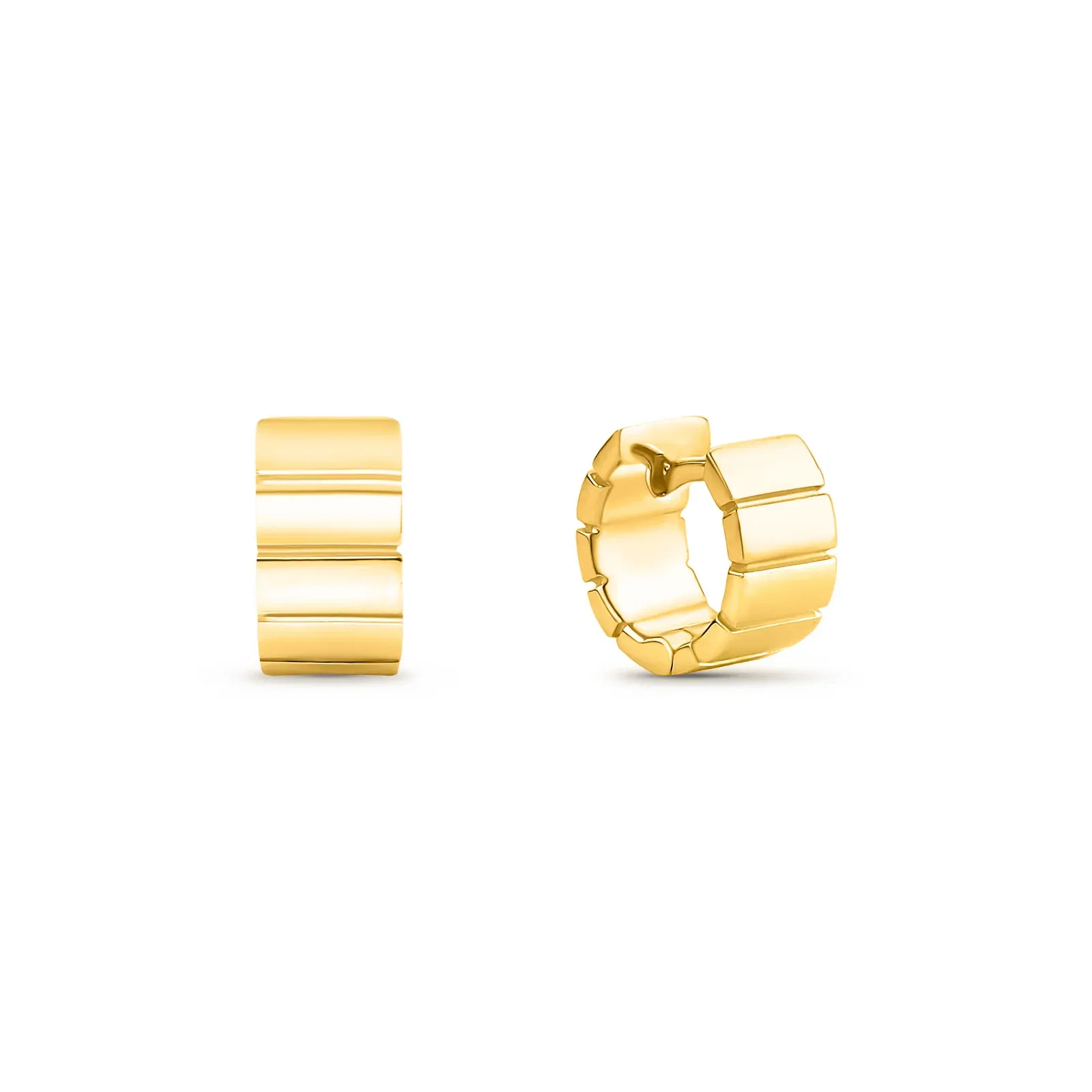 Argola Life Textura em Prata 925 com Banho de Ouro Amarelo 18k, 11,2 mm — imagem 1
