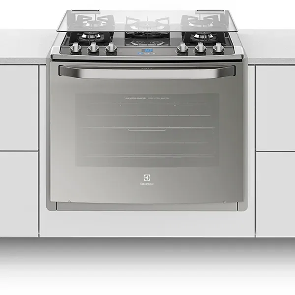 Fogão 5 Bocas de Embutir Electrolux Prata com Mesa de Vidro e Grill (76EXV) — imagem 1