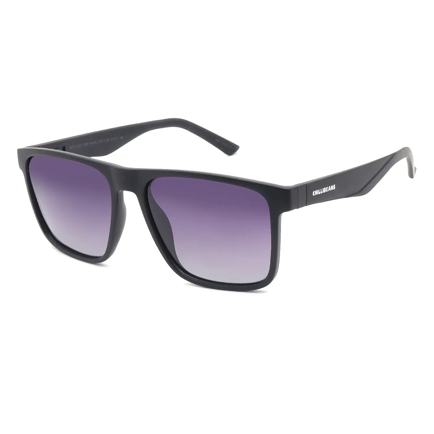 Óculos de Sol Masculino Chilli Beans Quadrado Polarizado Degradê Preto — imagem 1