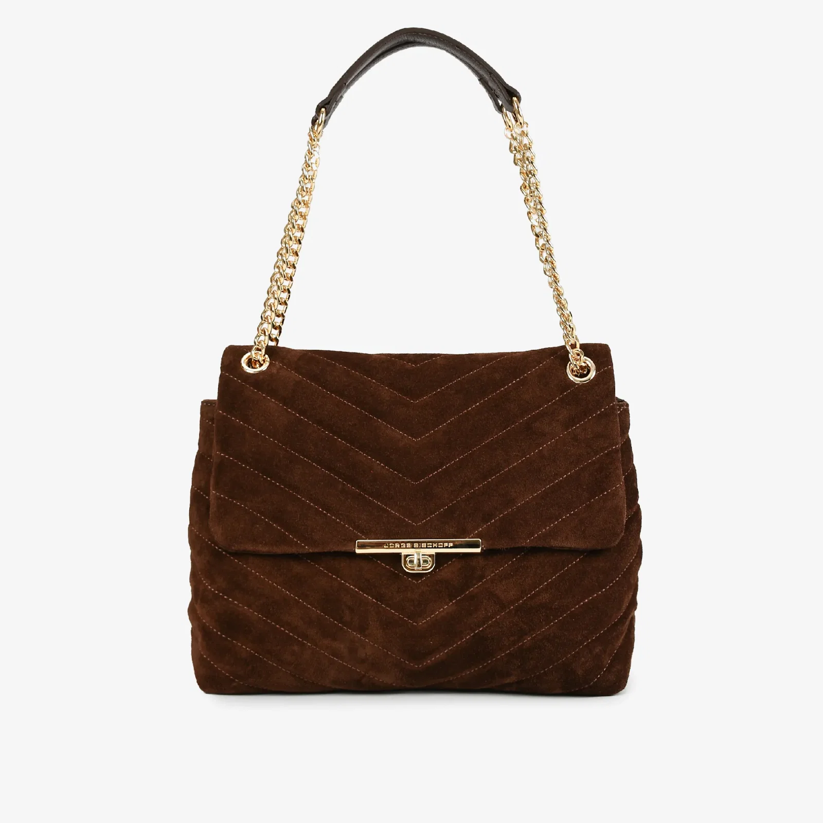 Bolsa De Ombro Mercedes Marrom Terroir Camurça