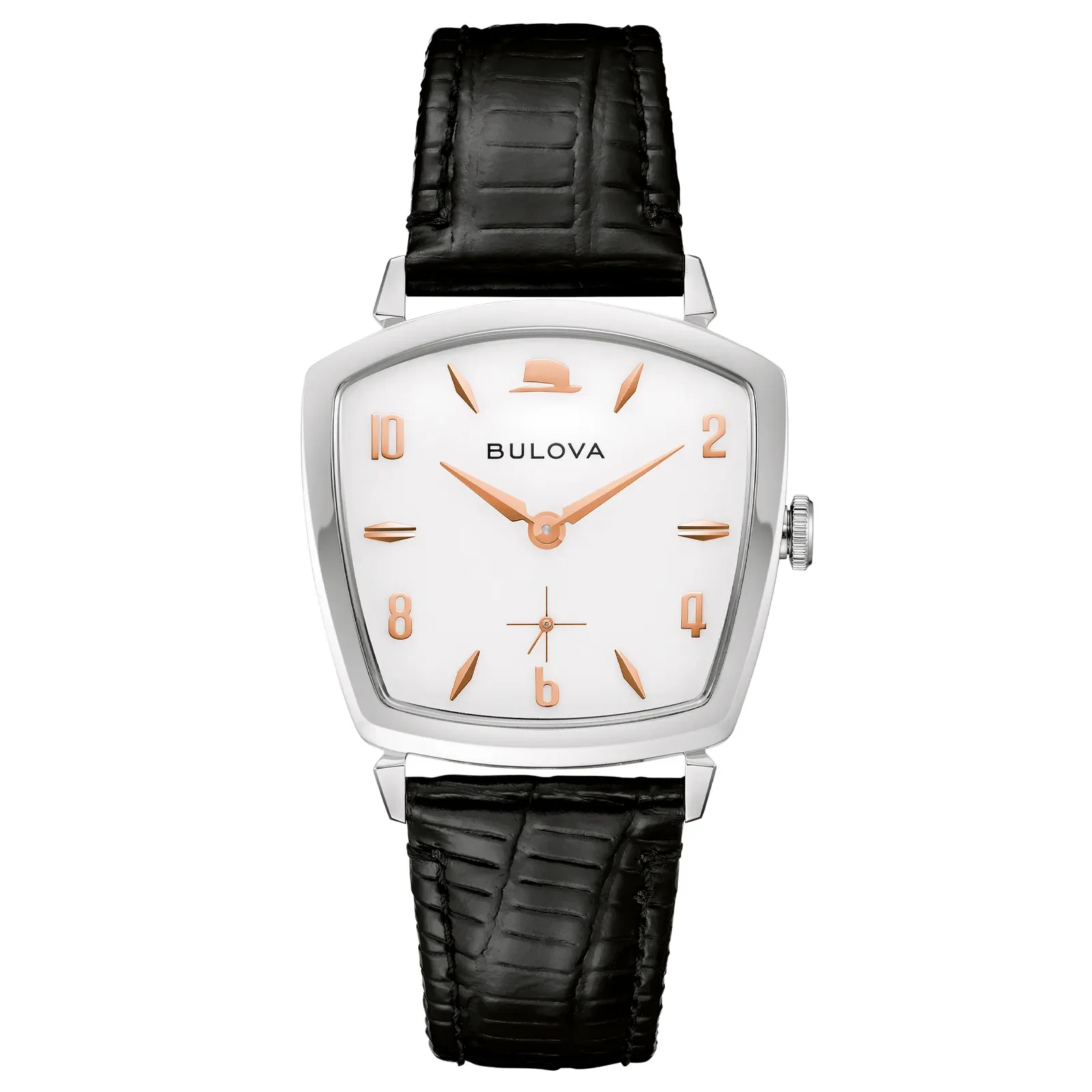 Relógio Bulova Frank Sinatra Masculino em Couro Preto 96A337N