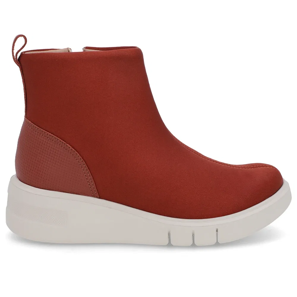 Bota Tecido Marrom Cano Baixo