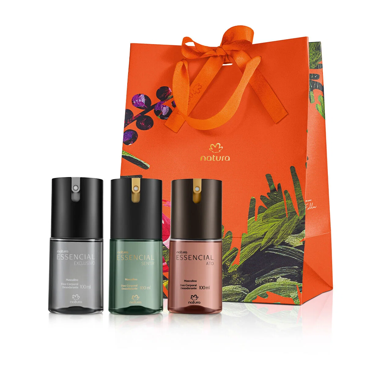 Presente Natura Essencial Trio de Desodorantes Masculinos com 4 produtos