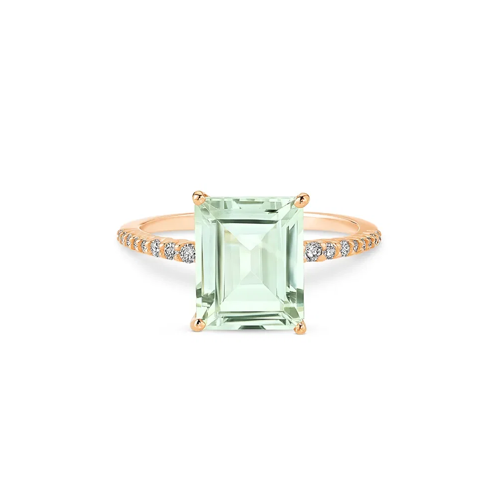 Anel Reali em Ouro Rosé 18k com Prasiolita e Diamantes — imagem 1