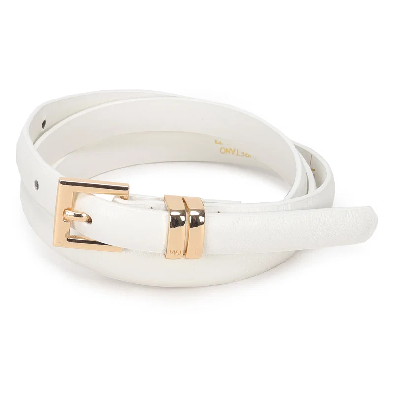 Cinto Feminino Fivela Quadrada E Passante Personalizado 1,5cm