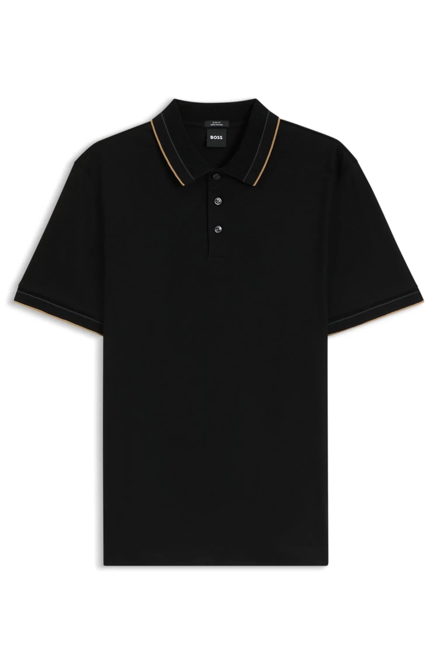 Polo Slim Fit Em Algodão Mercerizado