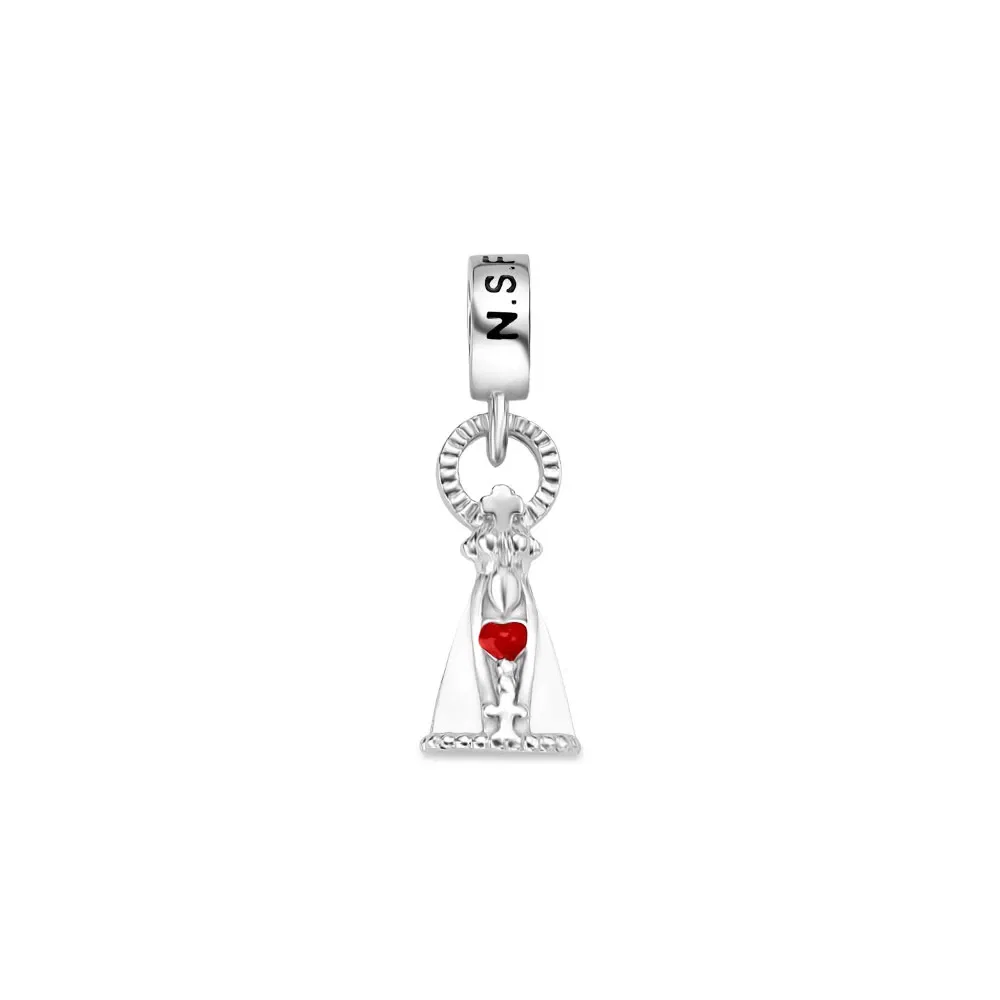 Pingente Life Religioso N.Sra. de Fátima em Prata 925 com Esmalte — imagem 1