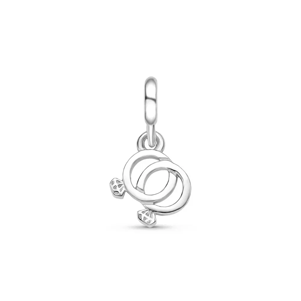 Pingente Life Amor Anéis de Casamento em Prata 925 — imagem 1