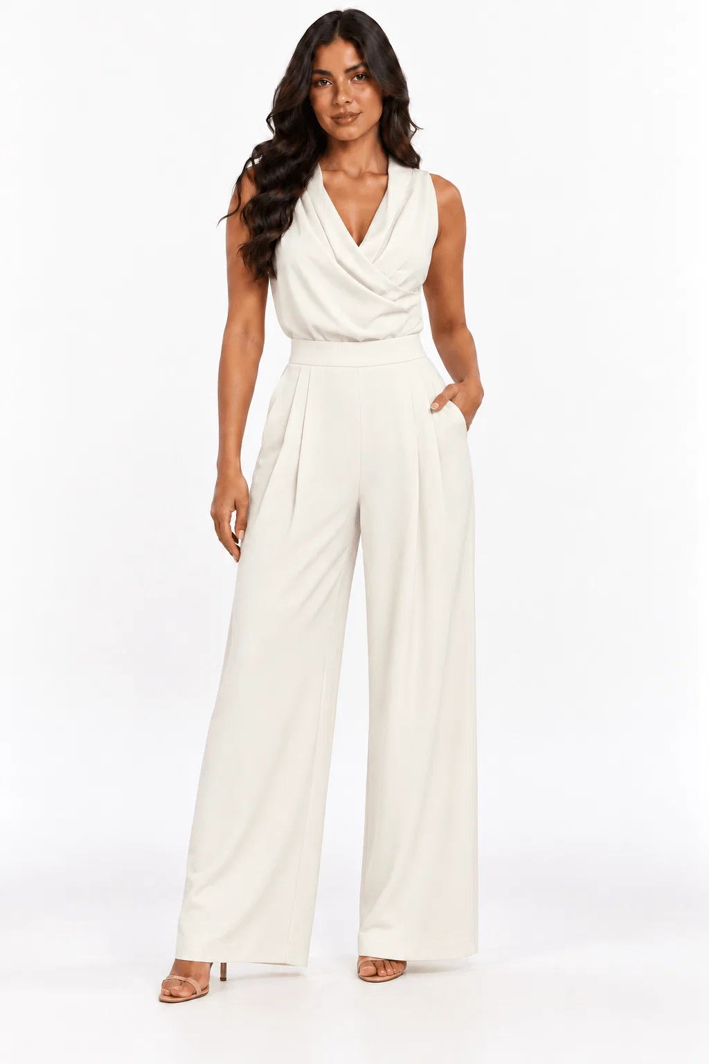 Calça Pantalona Alfaiataria - Branco — imagem 1