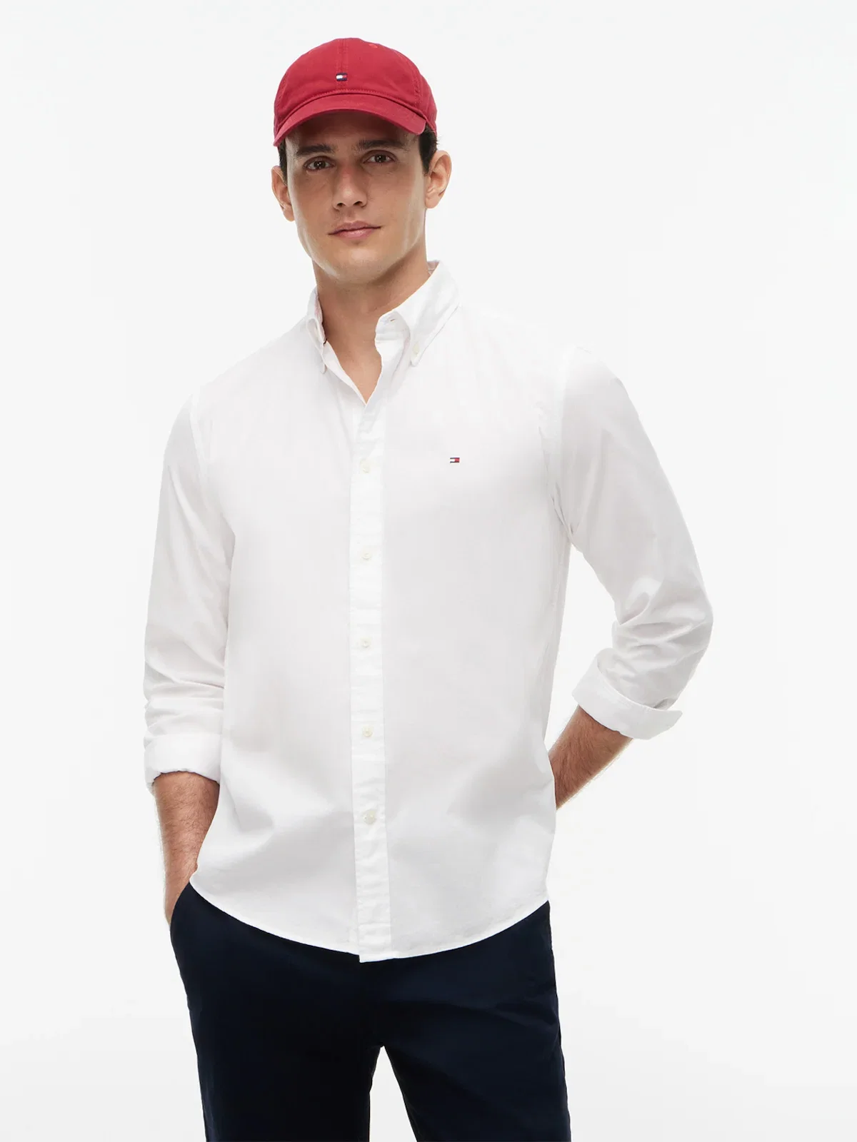 Camisa TOMMY HILFIGER Core Flex Poplin Lisa Manga Longa — imagem 1