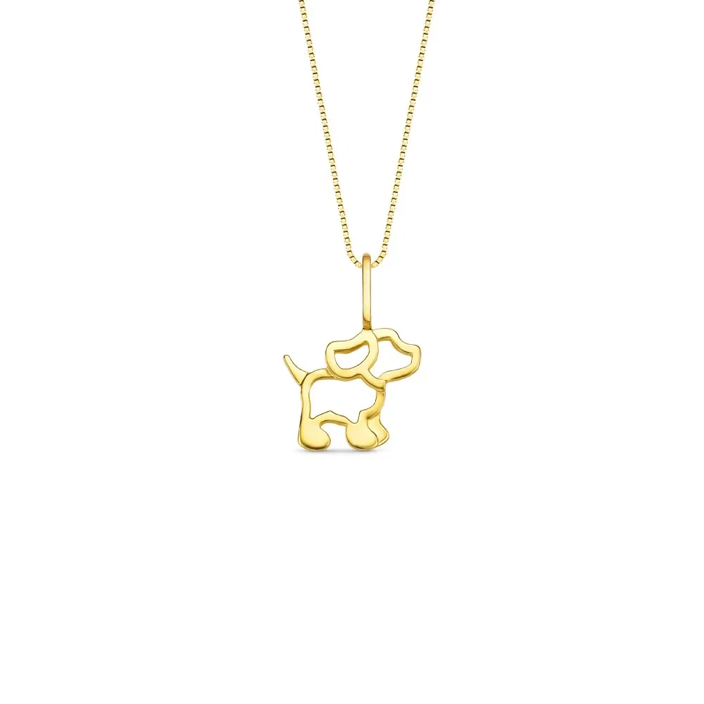 Pingente Cachorro em Ouro Amarelo 18k, 9mm — imagem 1