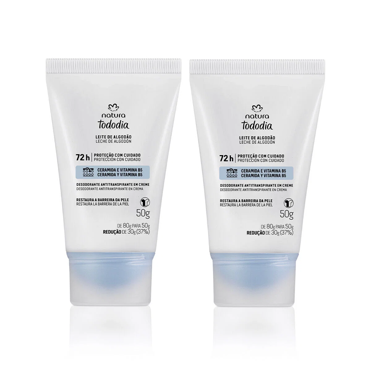 Kit Desodorantes em Creme Tododia Leite de Algodão 2 produtos de 50 g — imagem 1