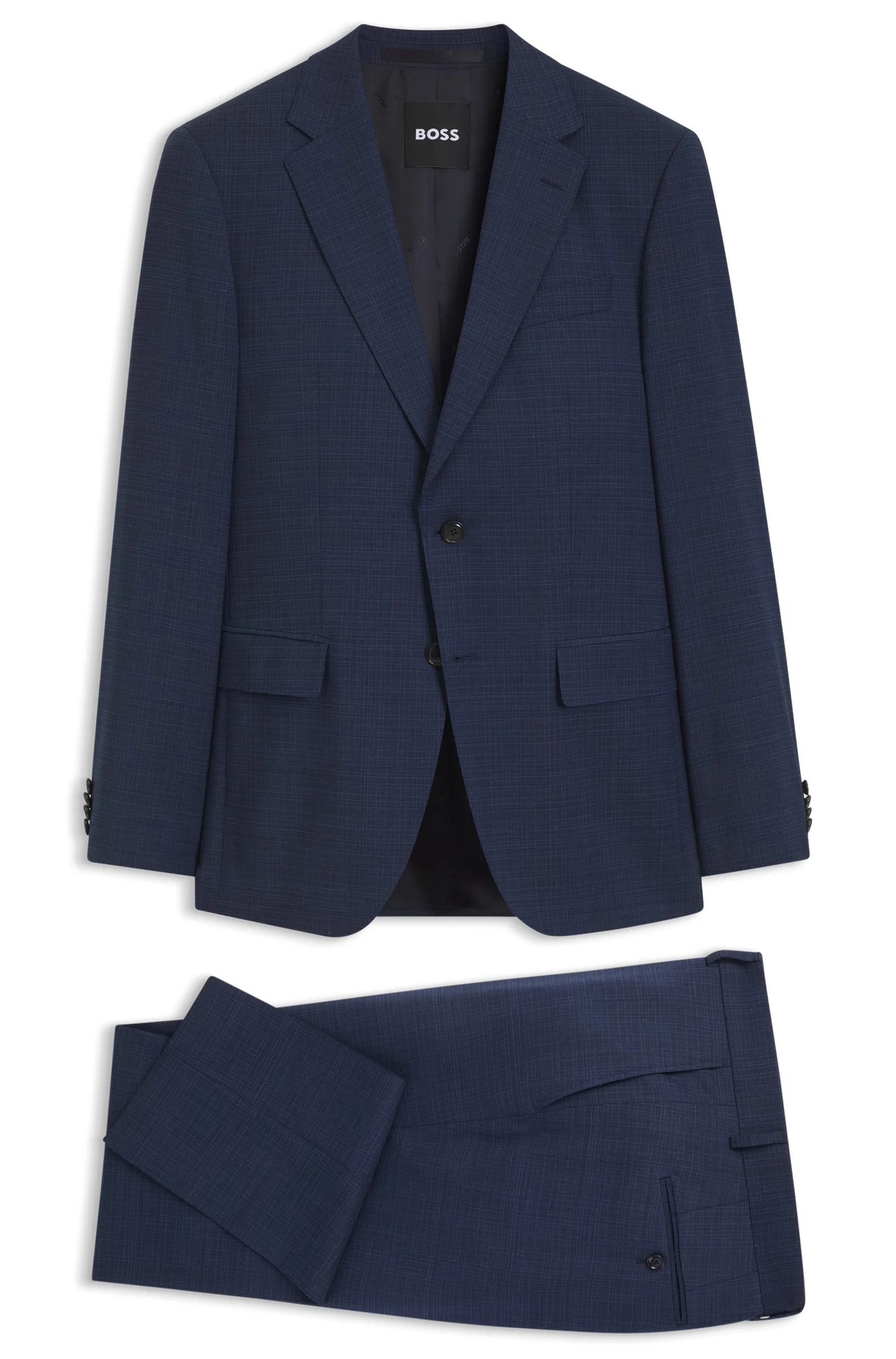 Terno De Duas Peças Slim Fit Em Lã Elástica