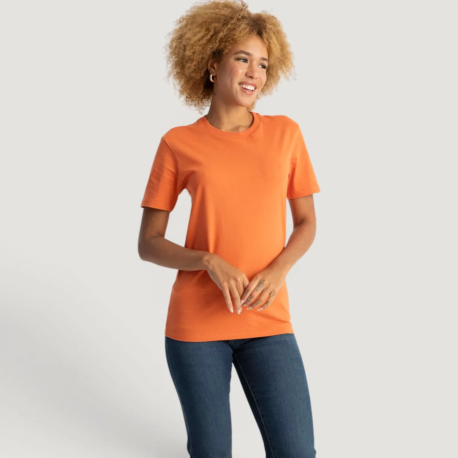 Camiseta Levi's® Slim Tab Laranja Manga Curta — imagem 1