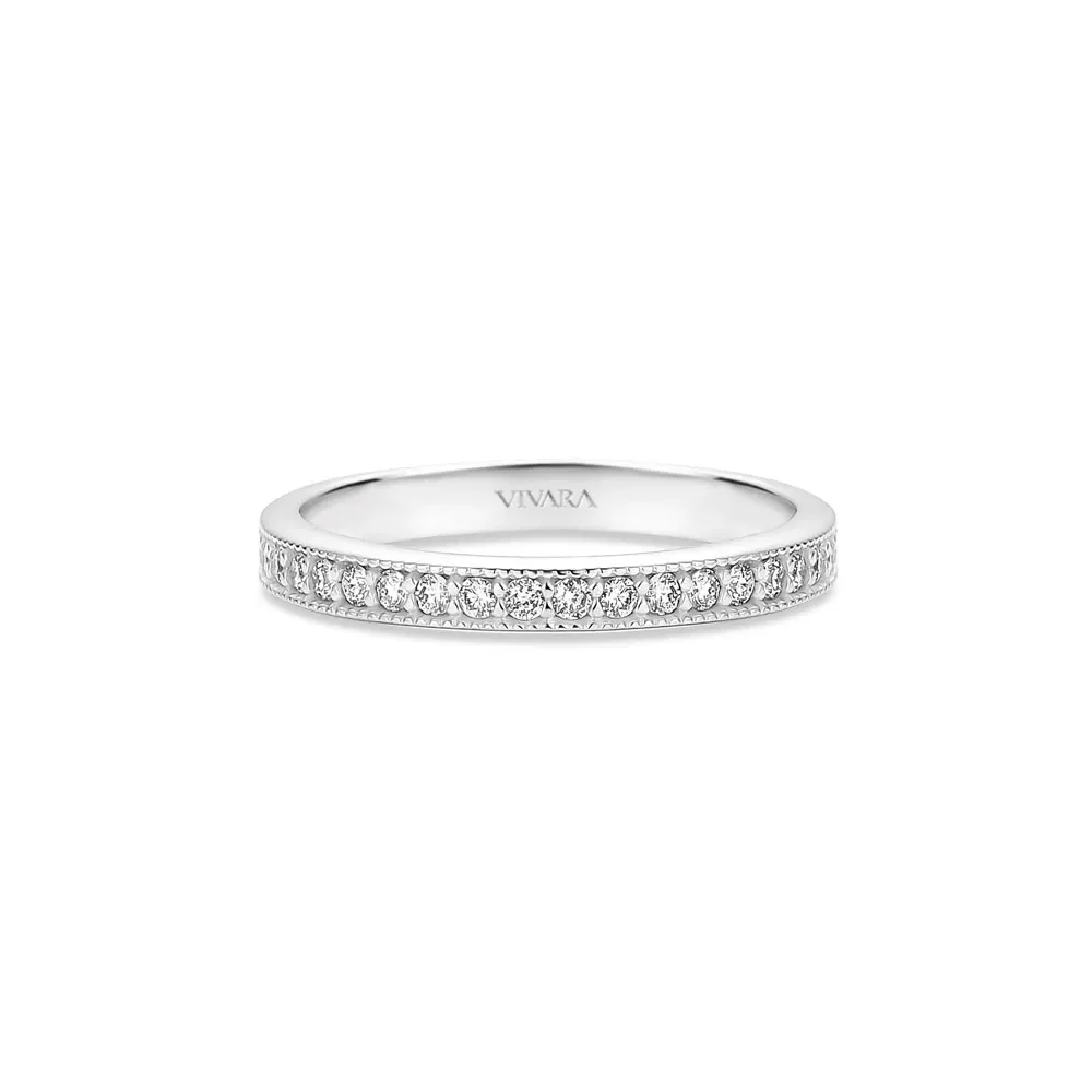Meia Aliança Jazz em Ouro Branco 18k e Diamantes 0,21 ct — imagem 1