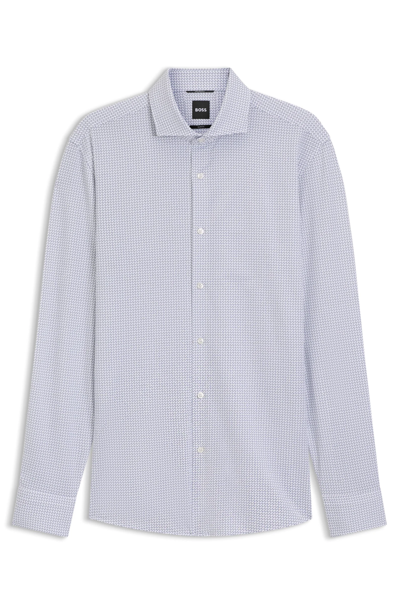 Camisa Slim Fit Estampada Em Jersey