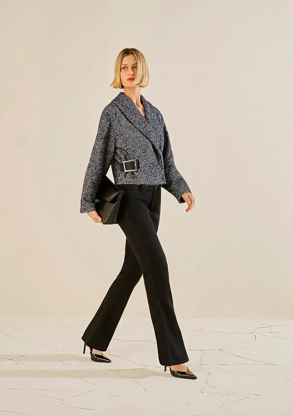 Calça Morena Rosa Boot Cut Alta Preto